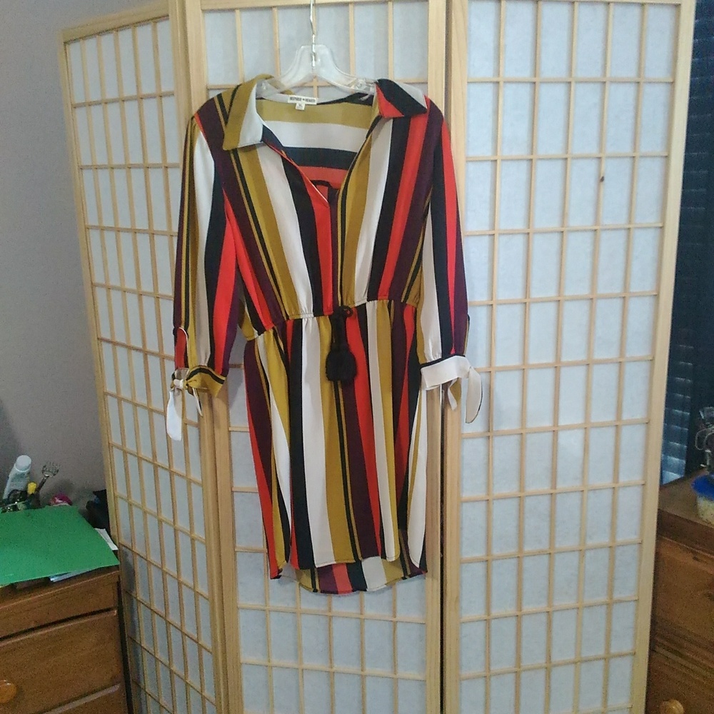 Dress multicolor 3/4sleeve